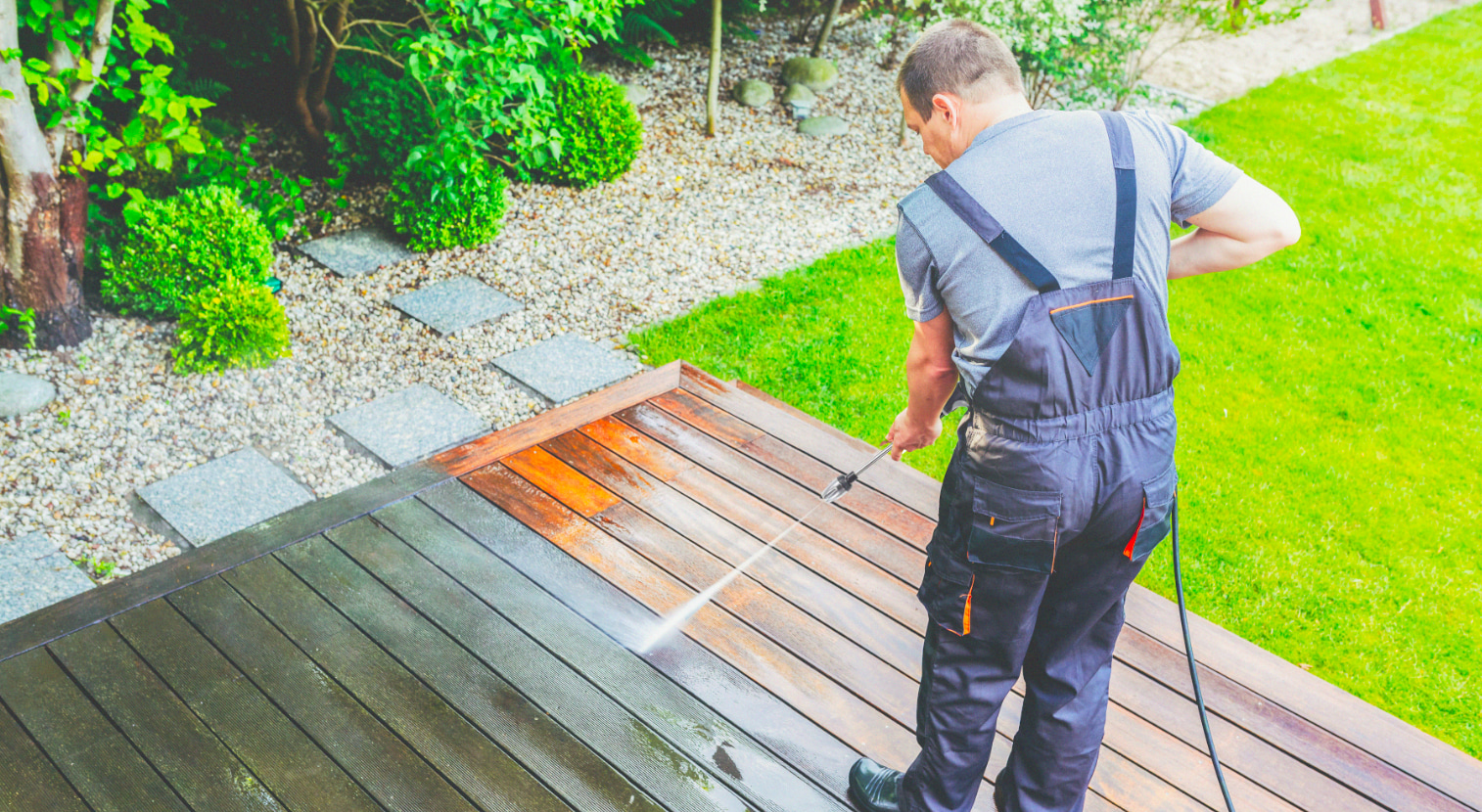 cleaning deck